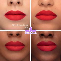 تست-رژ-ایوروشه-روی-لب-قرمز-شقایق-۳۰۵